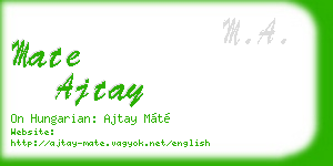 mate ajtay business card